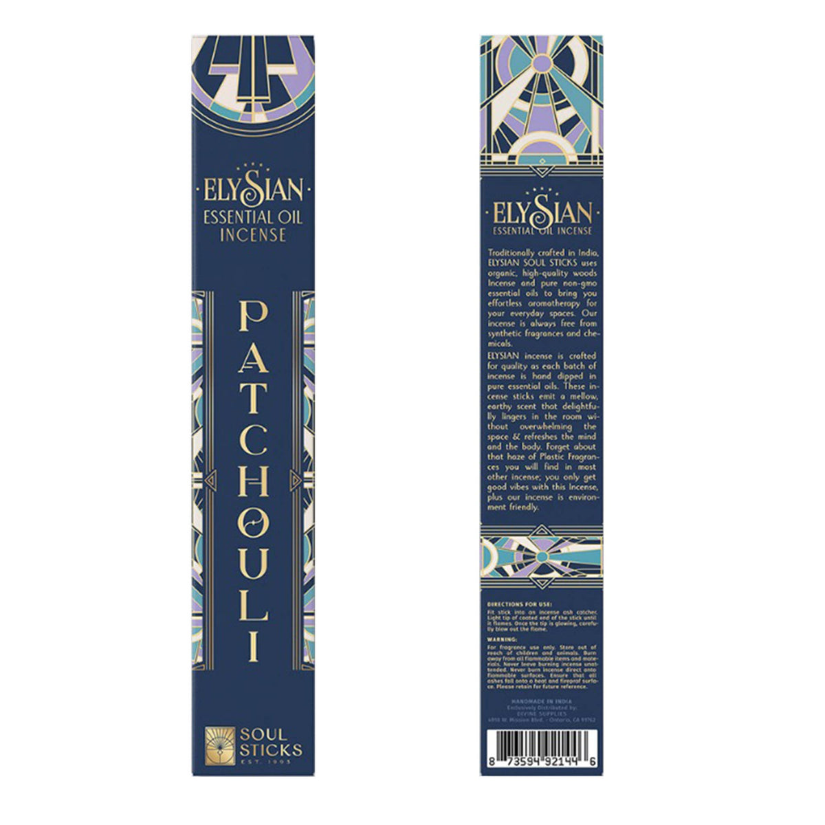 Patchouli Elysian Essential Oil Incense Sticks