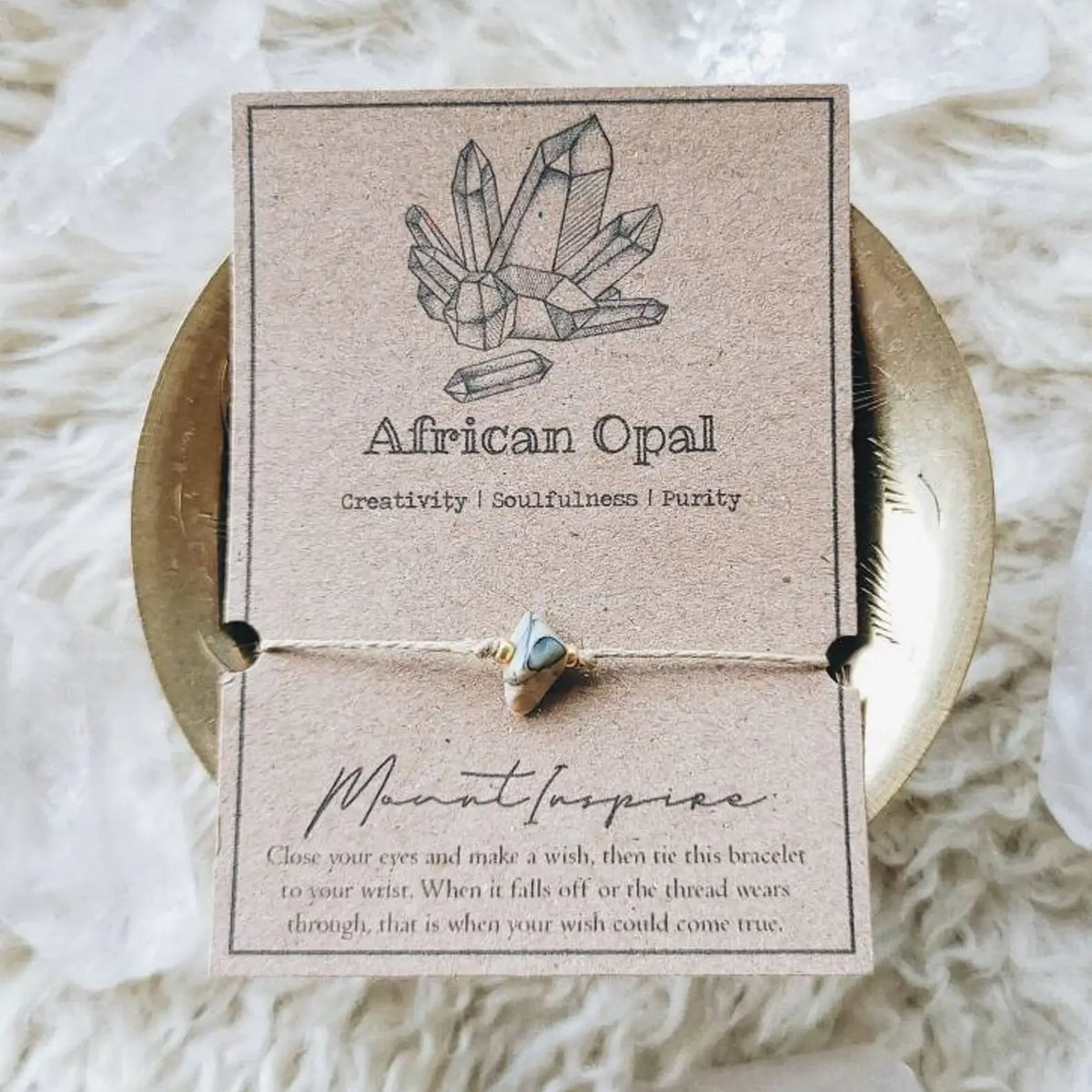 African Opal Crystal Wish Bracelet