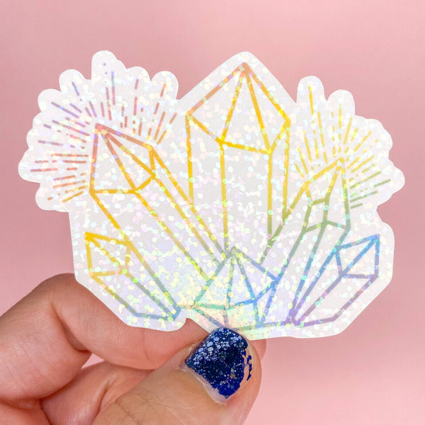 Holographic Glitter Rainbow Crystal Sticker