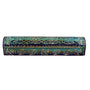 Blue and Teal Hand Painted Incense Wooden Coffin Box - Candle Queen Candles