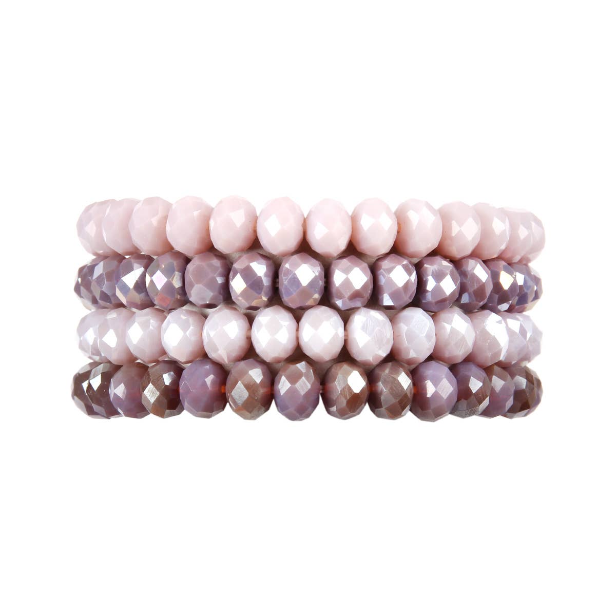 HDB2259 - Four Line Crystal Beads Stretch Bracelet