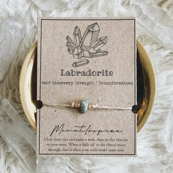 Labradorite Crystal Wish Bracelet