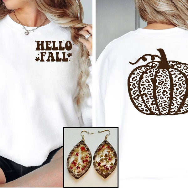 Hello Fall- Leopard Pumpkin