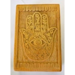 Hand of Compassion Wooden Carved 4x6" Box