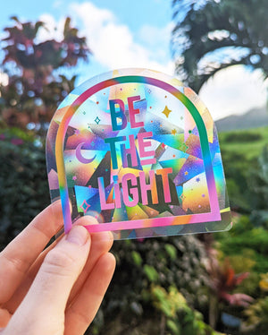 Be the Light Rainbow Making Suncatcher Sticker Moon & Stars