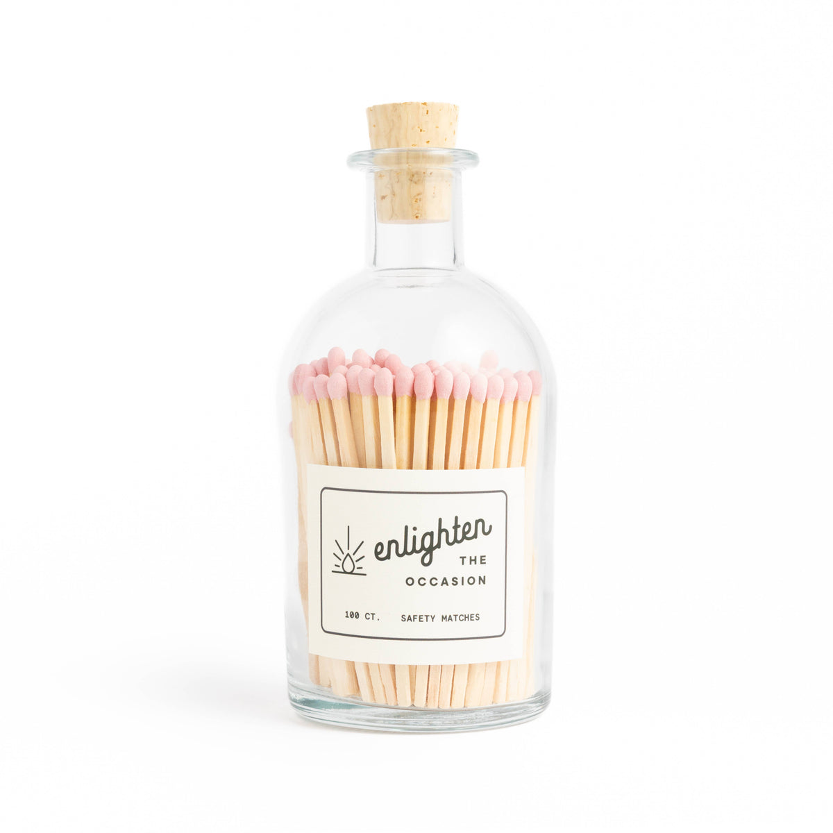 Apothecary Jar with Baby Pink Matchsticks