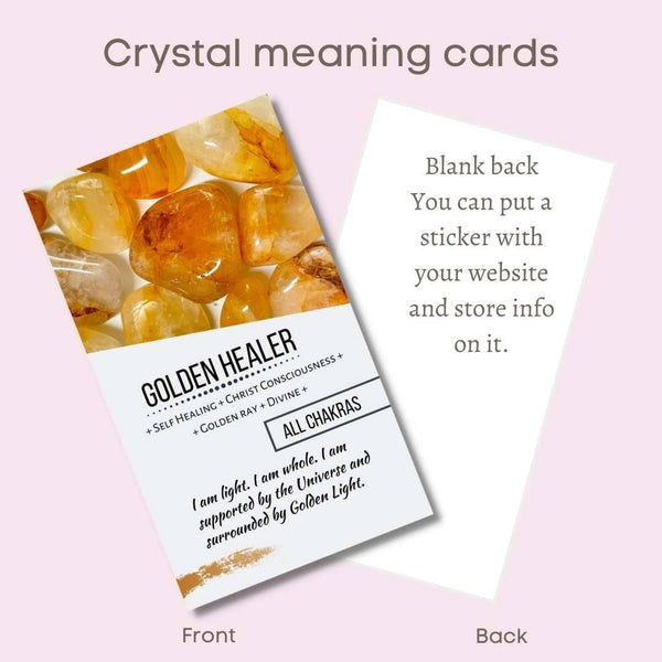G-L Wholesale Pack of 20 crystal meaning cards (ONE DESIGN): Garnet