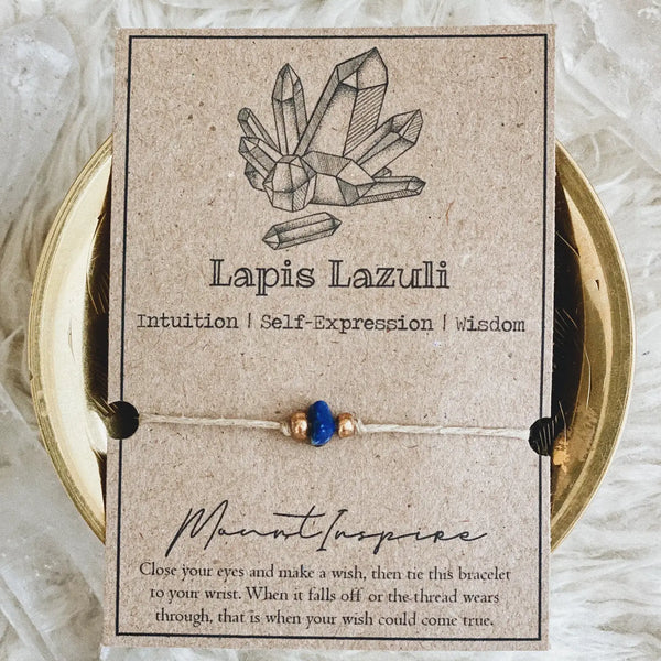 Lapis Lazuli Crystal Wish Bracelet