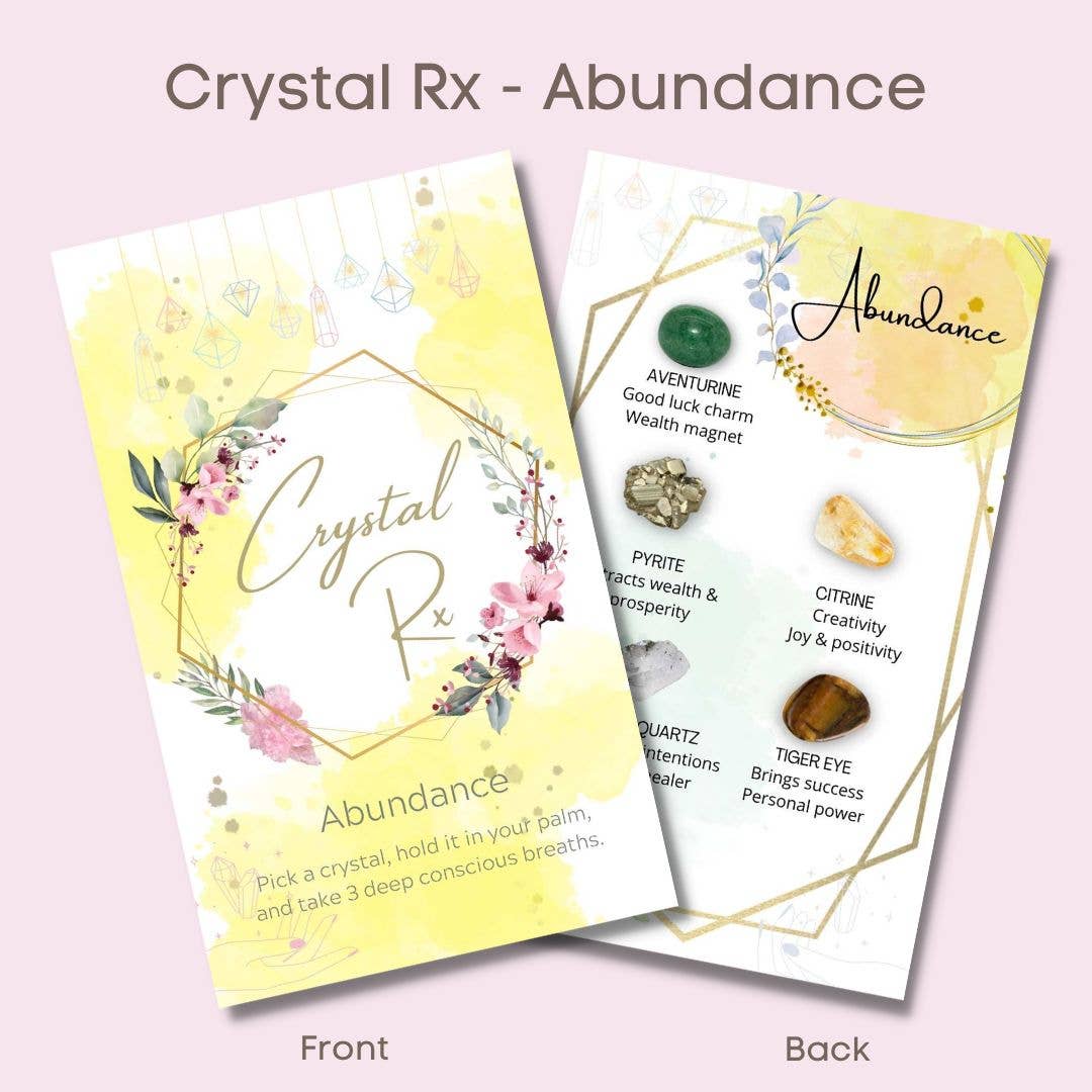 Abundance 3 x 5" Crystal Rx Cards - Pack of 20