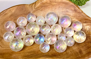 Angel Aura Clear Quartz Spheres Crystal small sphere Ball Healing