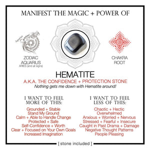 MANIFEST THE MAGIC + POWER OF YOUR CRYSTAL HEMATITE