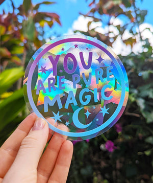 "You are Pure Magic" Stars & Moon Rainbow Makers Suncatcher