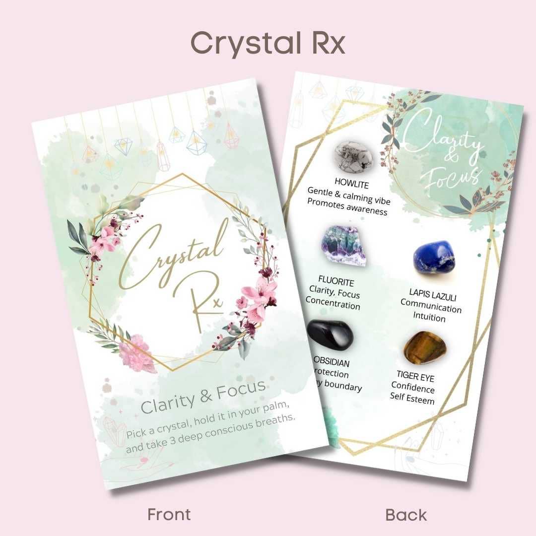 Clarity & Focus 3 x 5" Crystal Rx Cards - Pack of 20