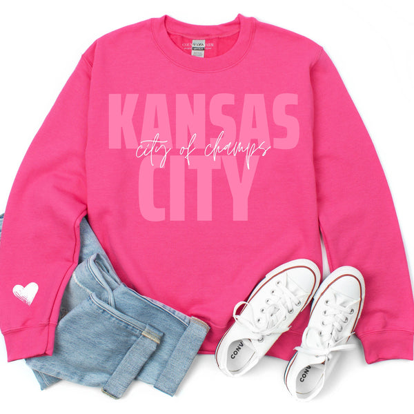 Kansas City | City of Champs + heart sleeve: Medium