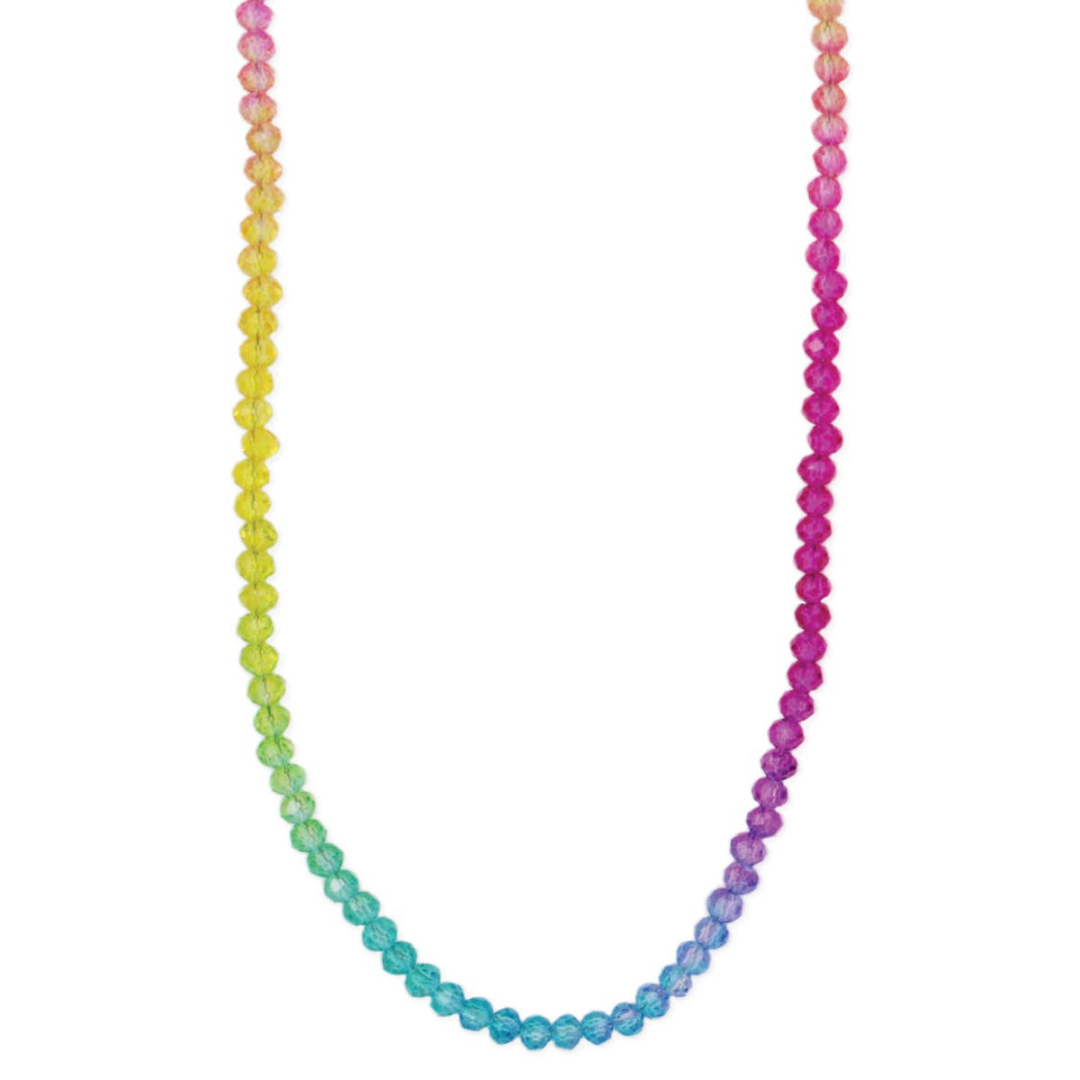 Rainbow Pastel Facet Bead Necklace