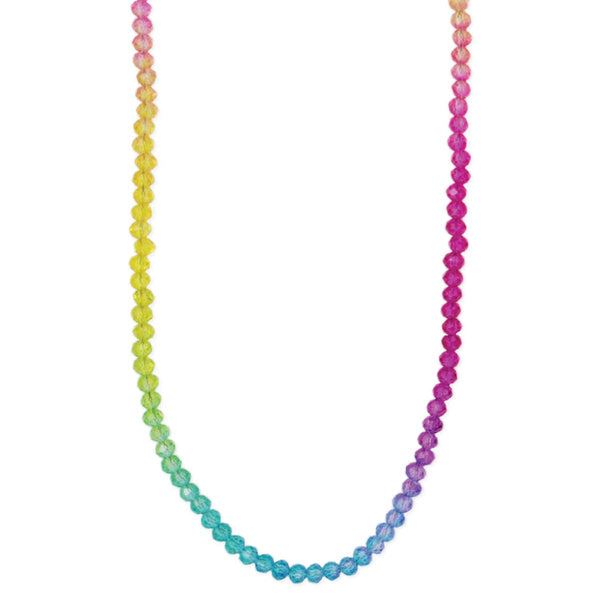 Rainbow Pastel Facet Bead Necklace