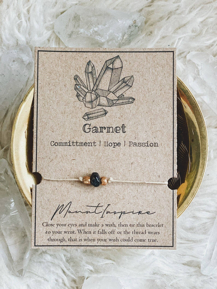 Garnet Crystal Wish Bracelet