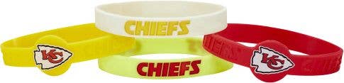 NFL Kansas City Chiefs Silicone Bracelets, 4-Pack
