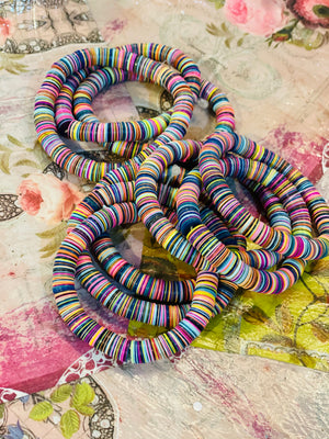 Fun Colorful set of 3 sequins stretchy bracelets