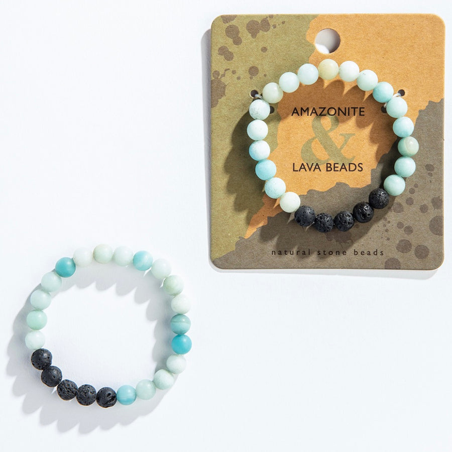 Amazonite & Lava Bracelet