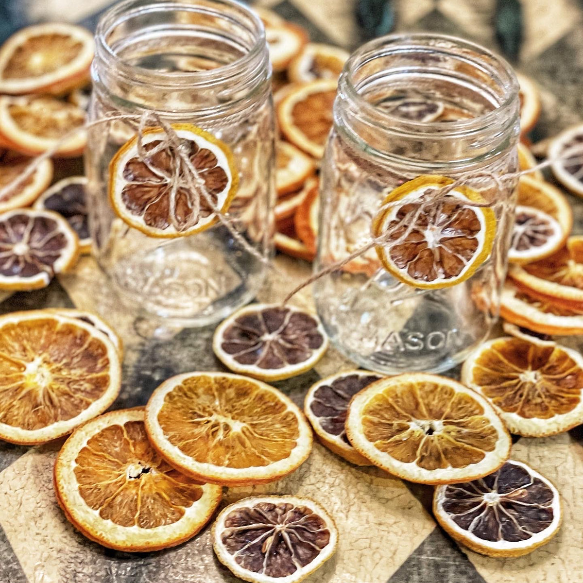 Oranged Cinnamon in clear mason jar