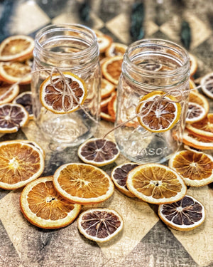 Oranged Clove in clear mason jar