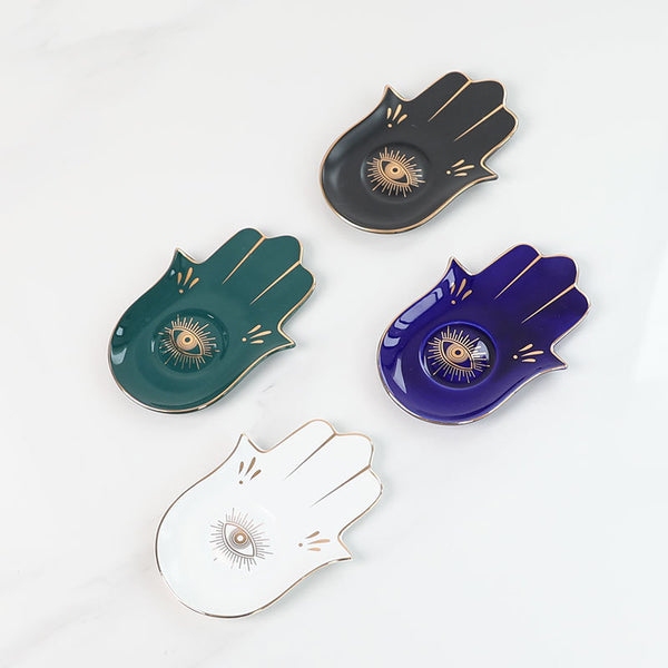 Evil Eye Hamsa Dish - Candle Queen Candles